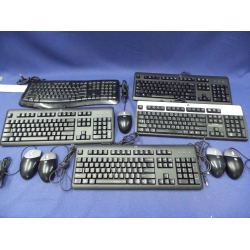 Lot Of 5 Wired Keyboards And Mice